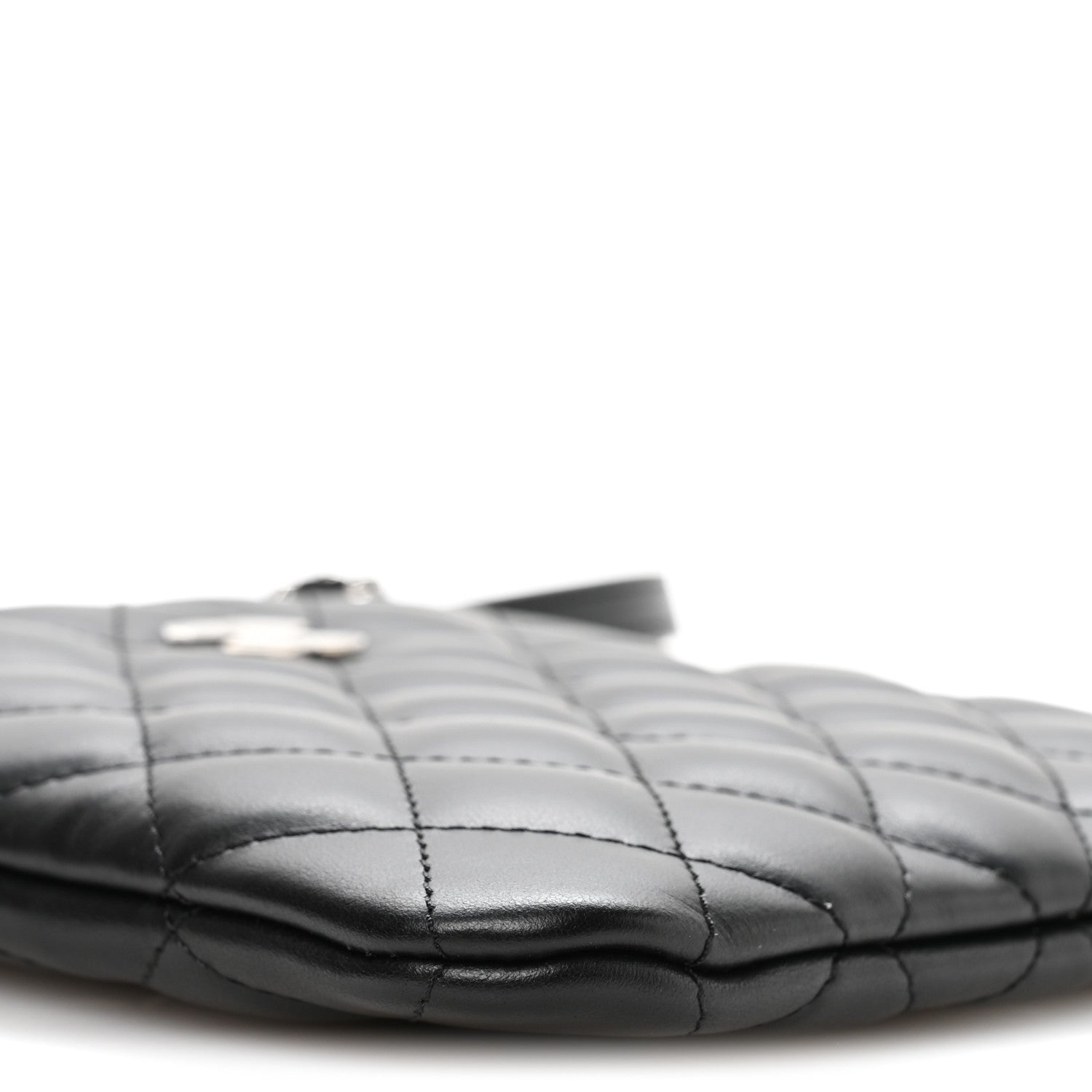 Lambskin Quilted Uniform Crossbody Bag Black
