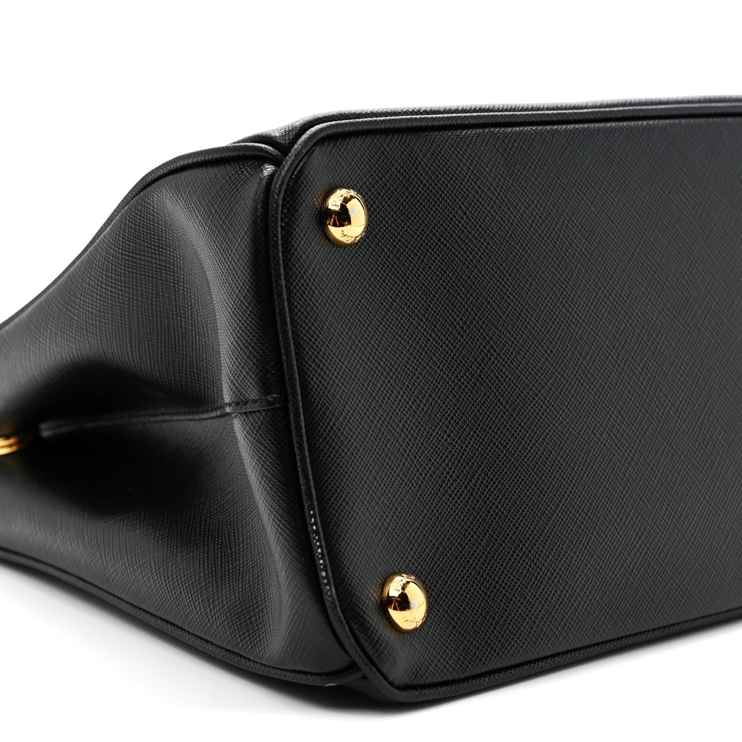 Saffiano Small Galleria Double Zip Tote Black
