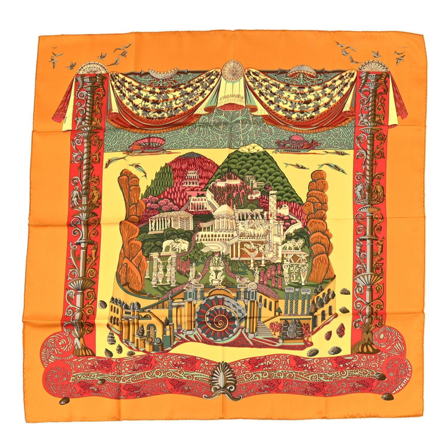Silk L’Atlantide Scarf 90