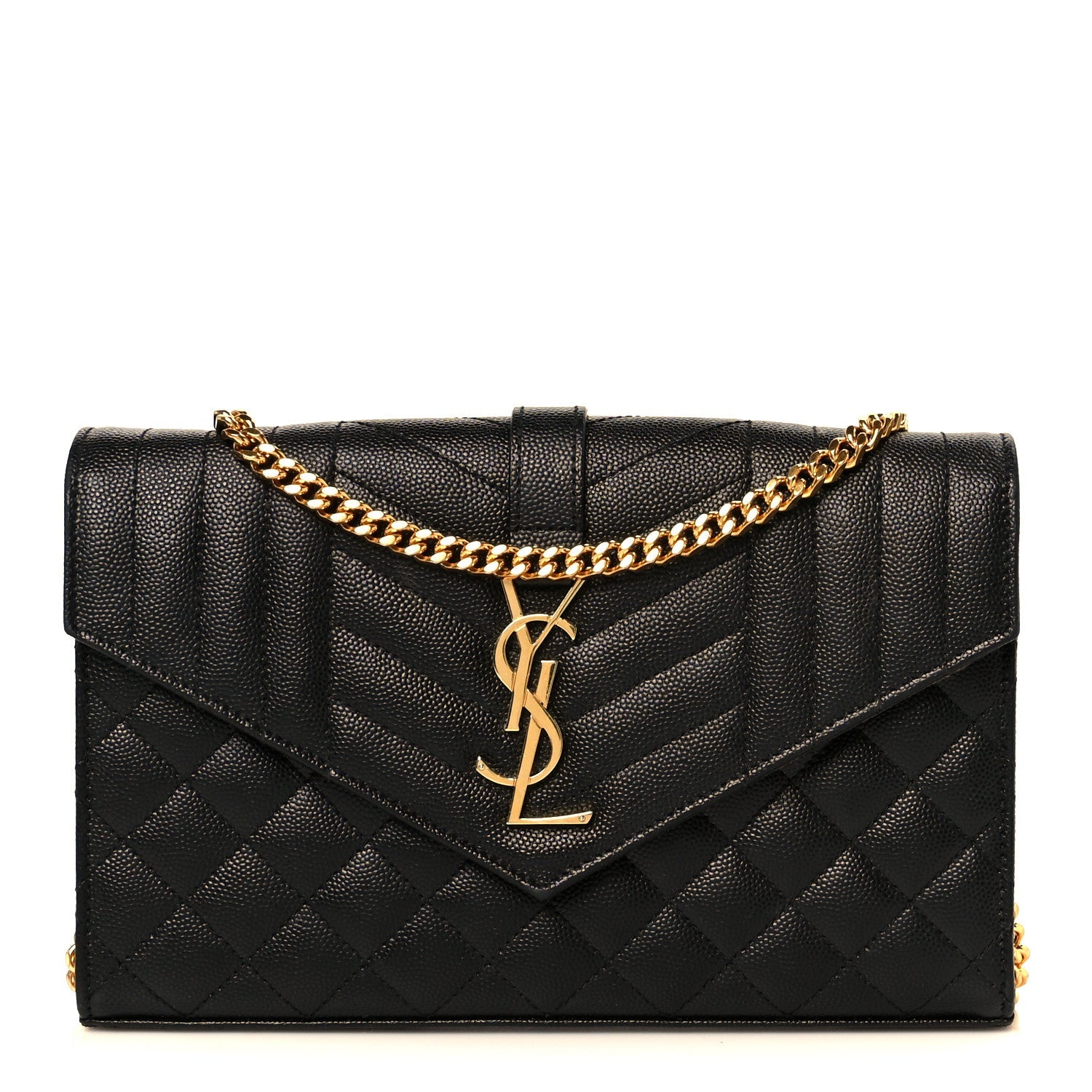 Grain De Poudre Textured Mixed Matelasse Triquilt Small Monogram Satchel Black
