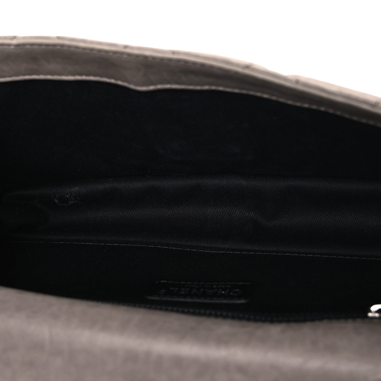 Washed Lambskin Jumbo Take Away Flap Grey