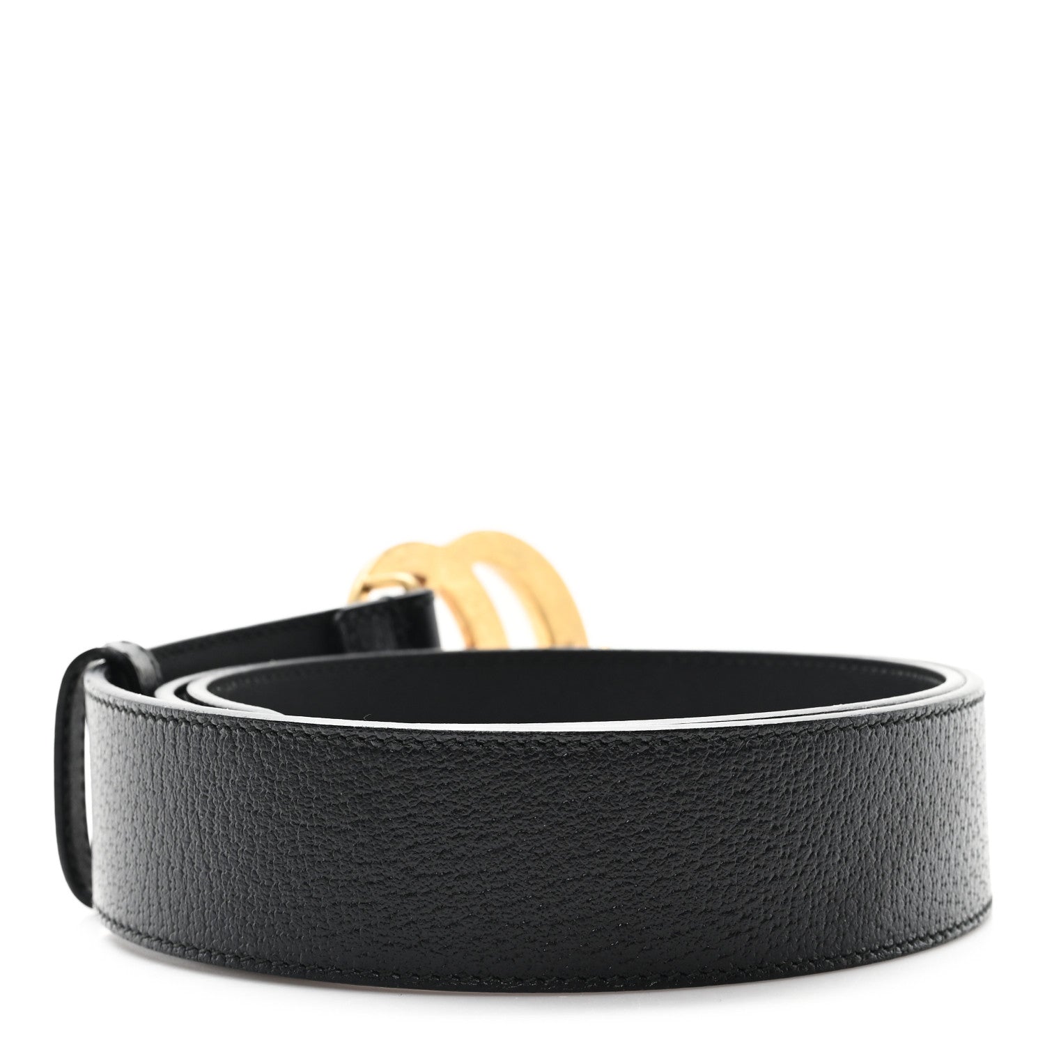 Textured Dollar Calfskin Double G 40mm Belt 90 36 Black