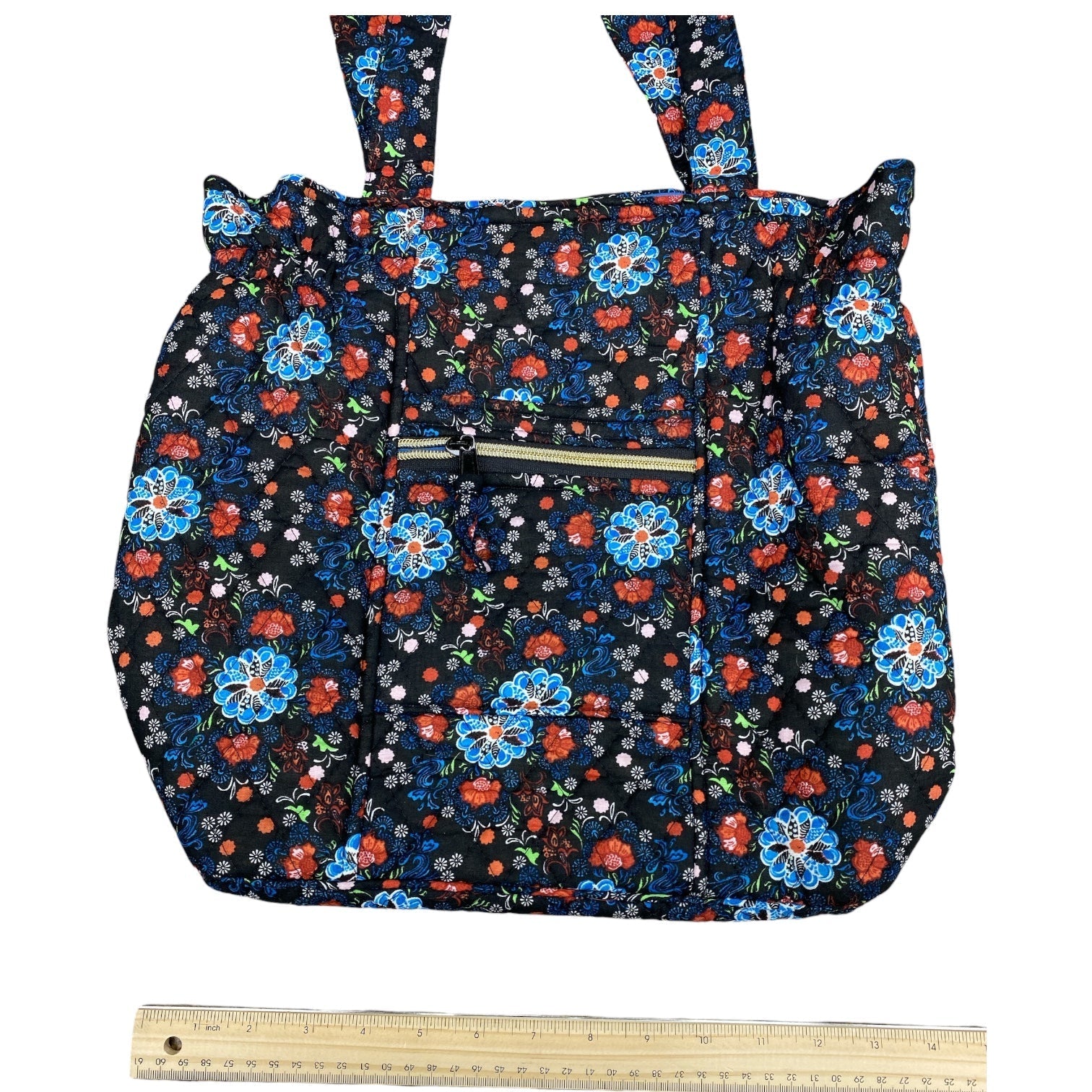 Handbag By Clothes Mentor In Black & Blue, Size:Large