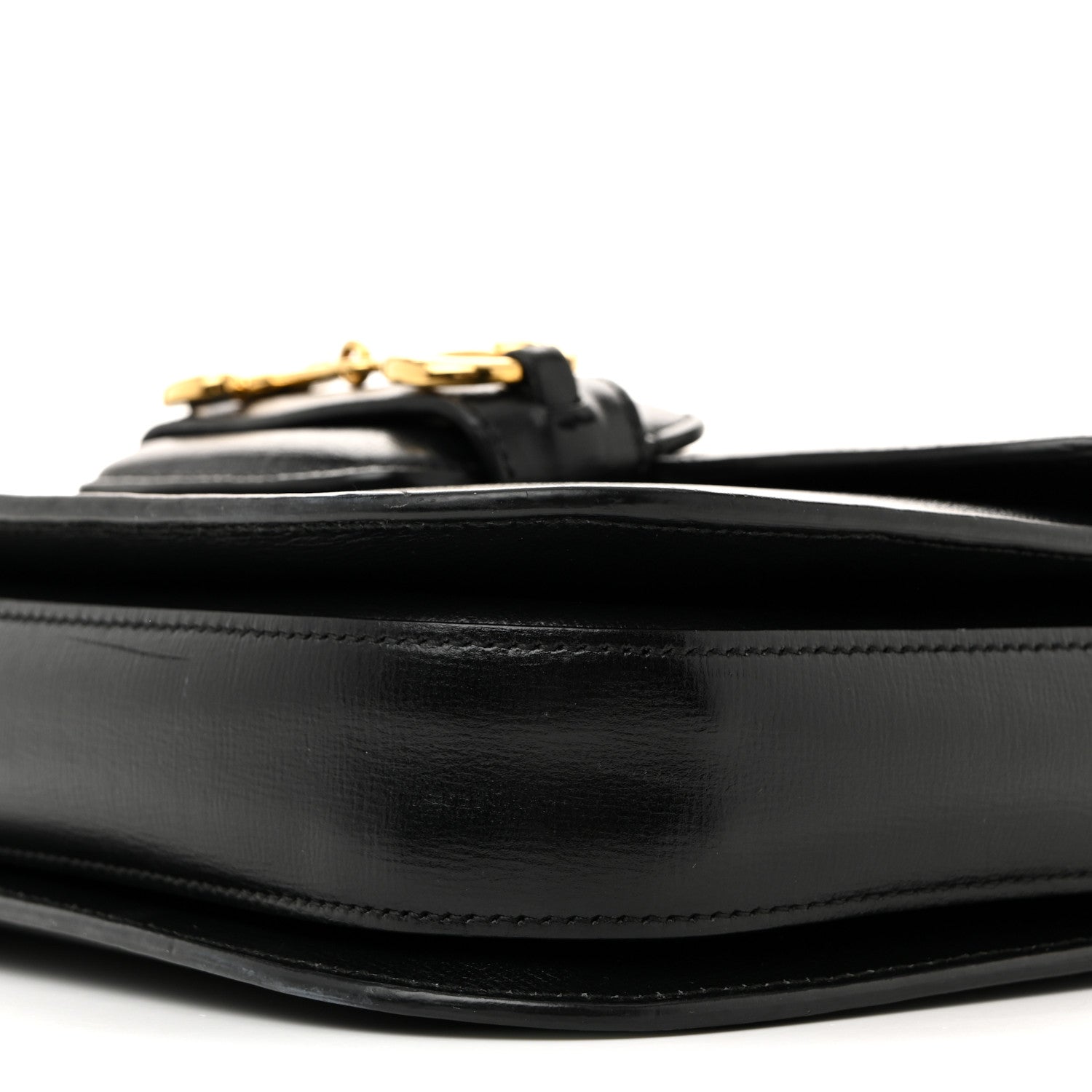 Azalea Calfskin Horsebit 1955 Shoulder Bag Black