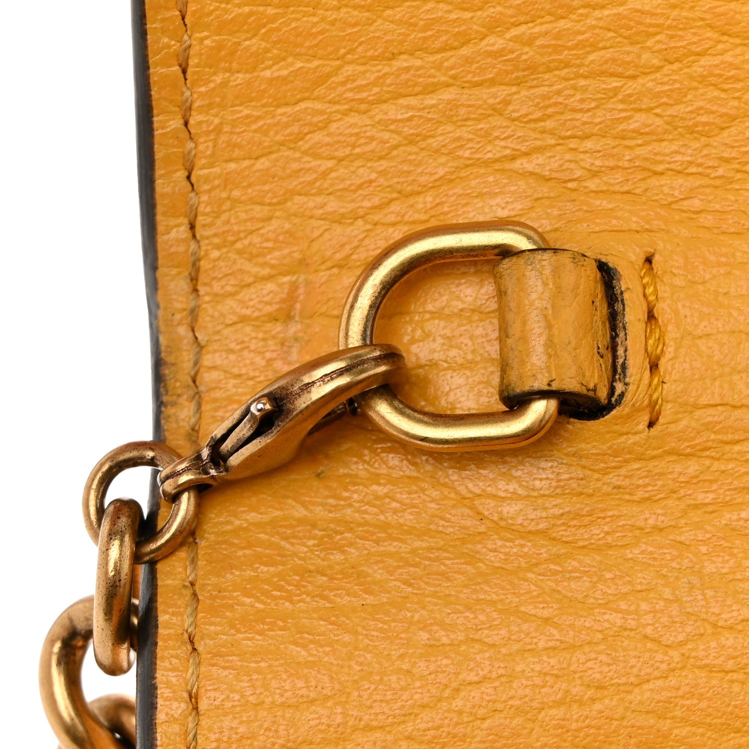Calfskin Garden Dionysus Chain Wallet Yellow
