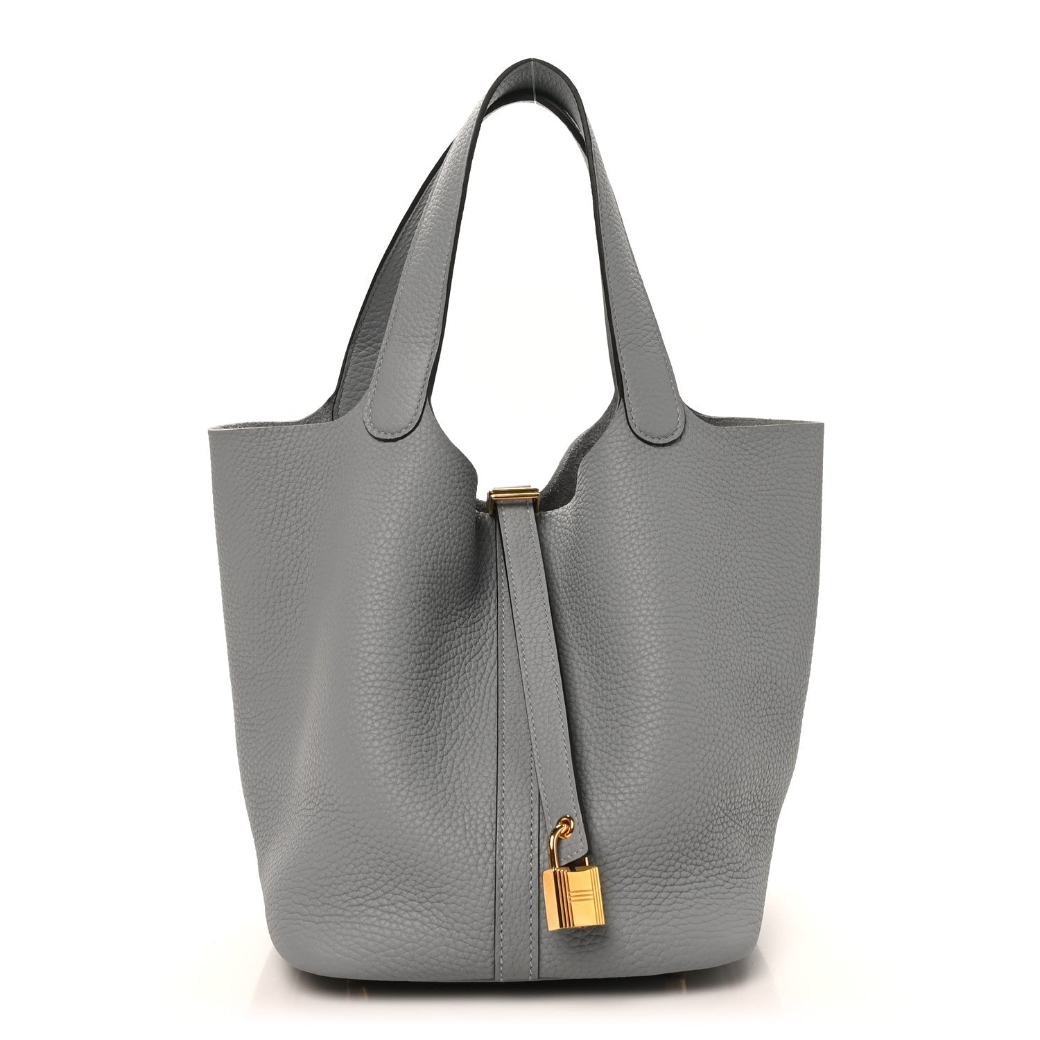 Taurillon Clemence Picotin Lock 22 MM Gris Pantin
