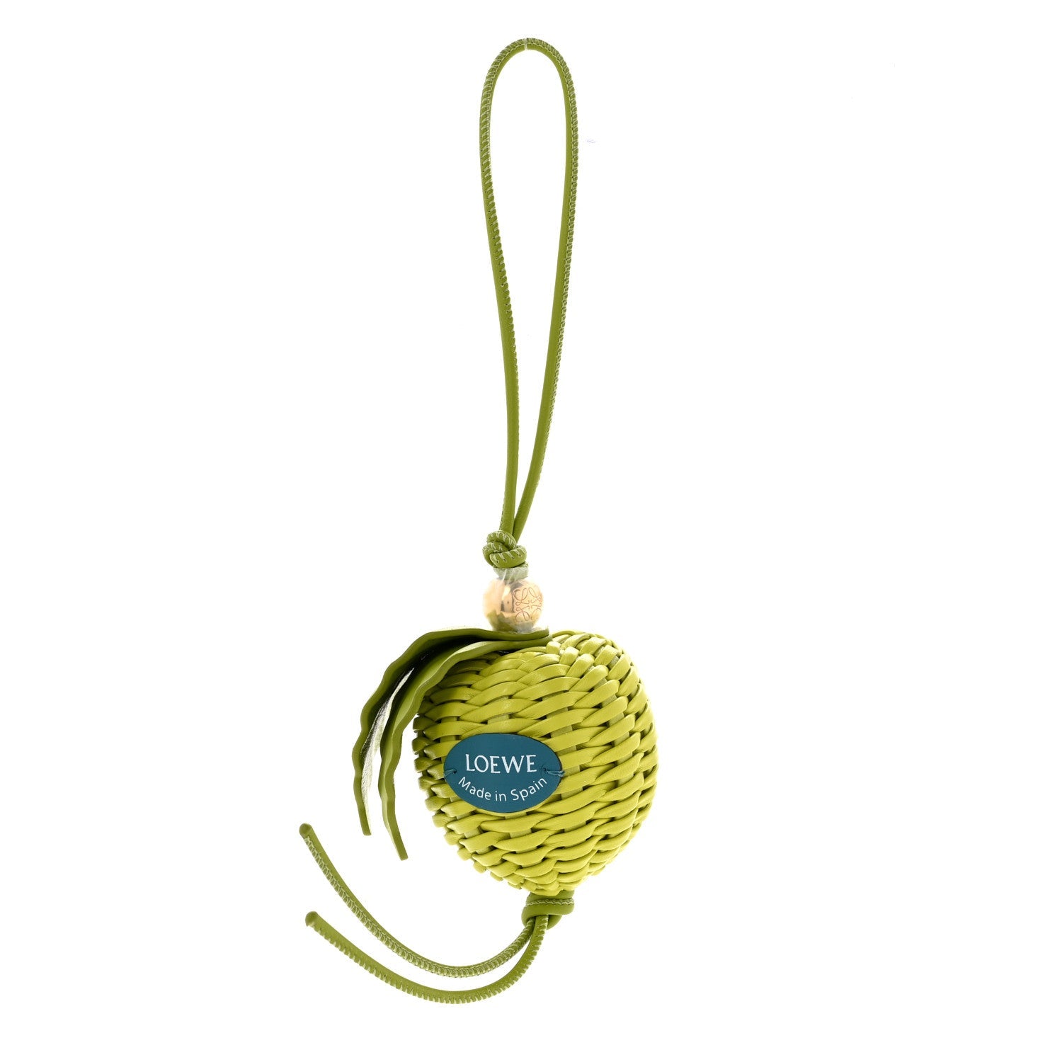 Calfskin Granny Smith Apple Charm Green