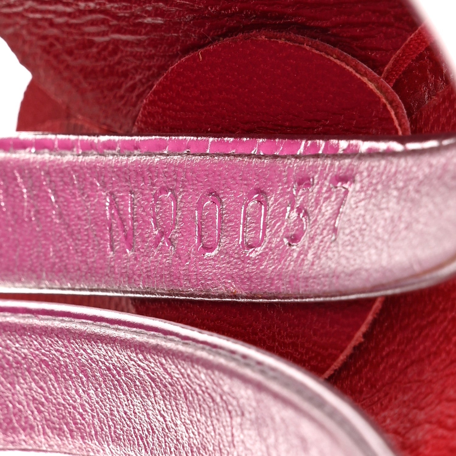 Satin Flower Amber Ankle Sandals 37.5 Fuchsia Red Silver