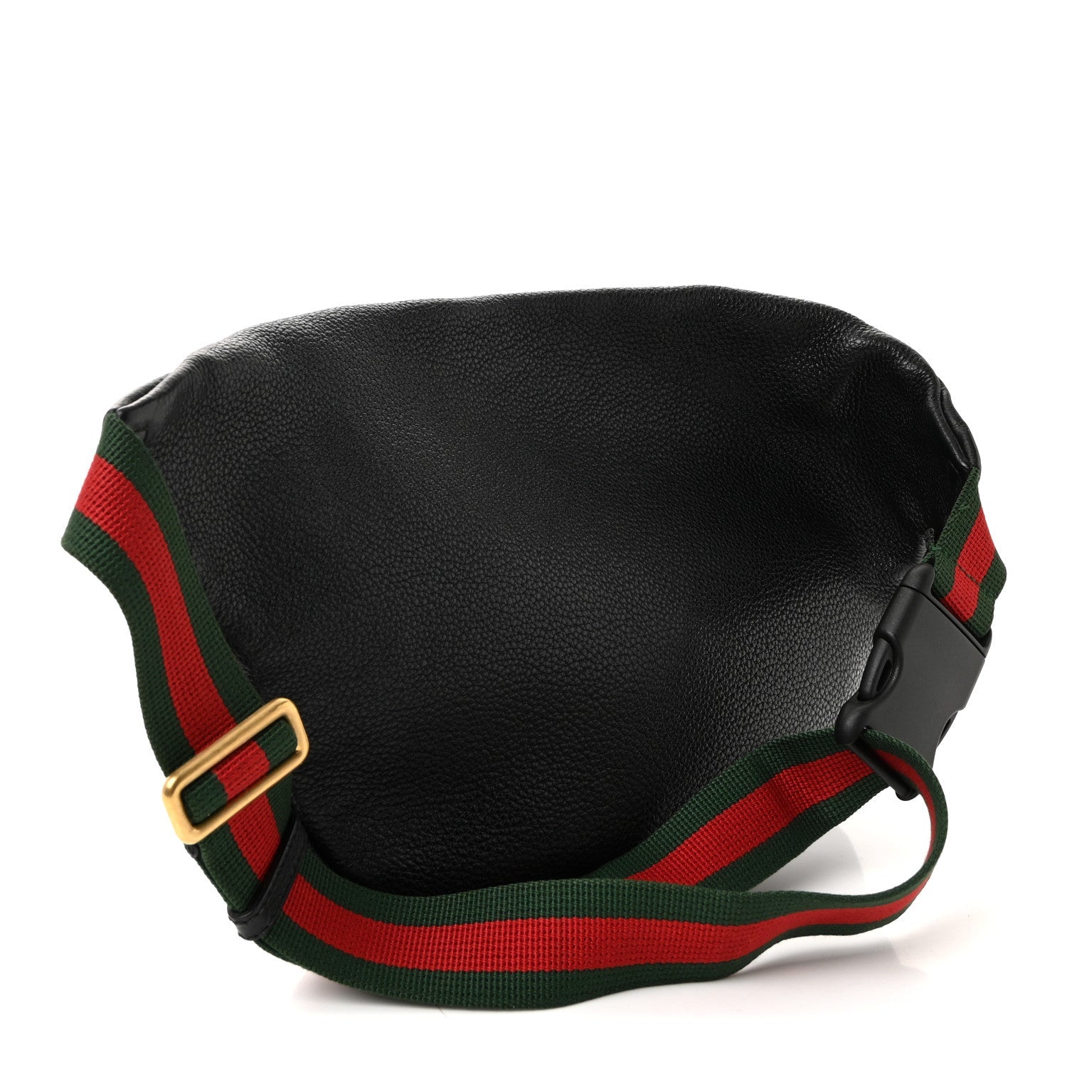 Grained Calfskin Logo Belt Bag Black