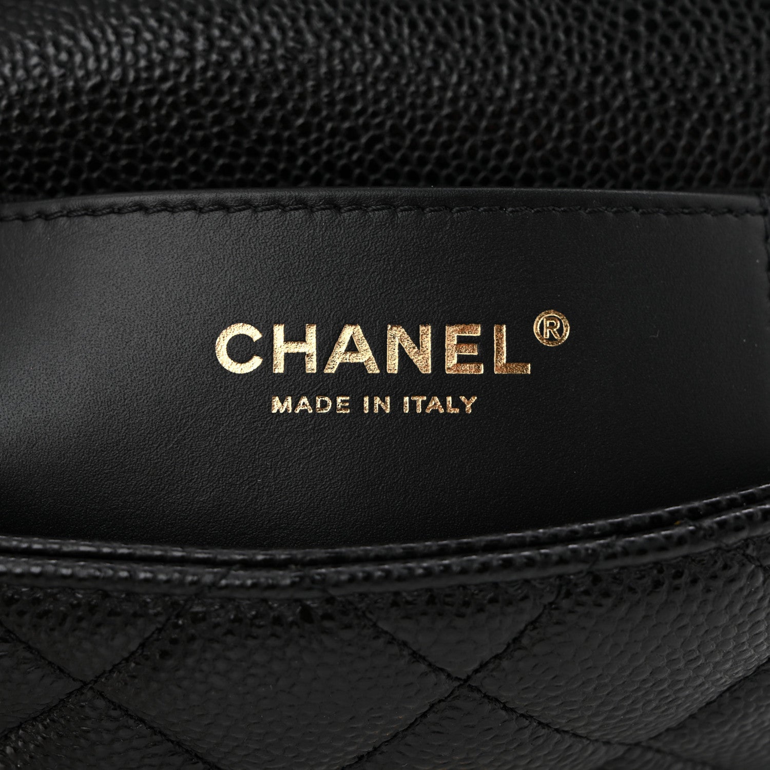 Grained Lambskin Quilted Mini Flap Black