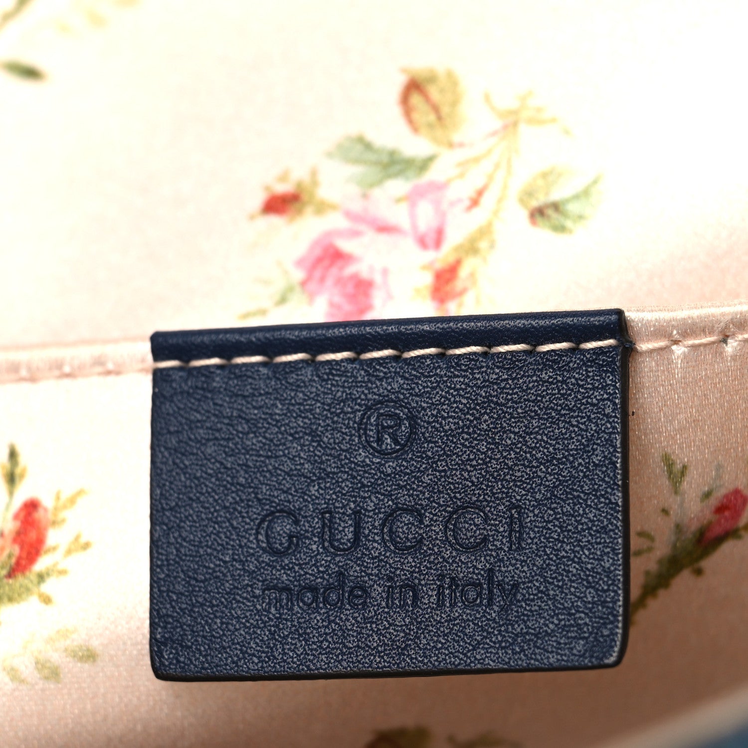 Denim Matelasse Mini Pearly GG Marmont Shoulder Bag Blue