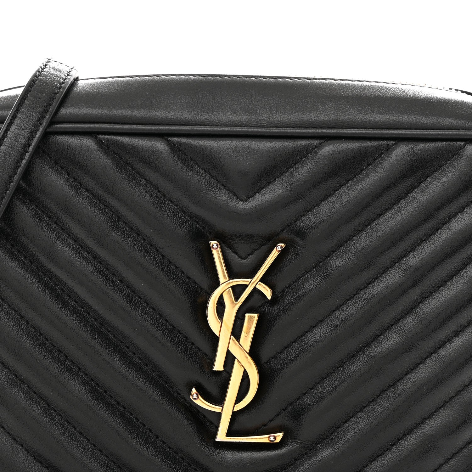 Calfskin Matelasse Monogram Lou Camera Bag Black