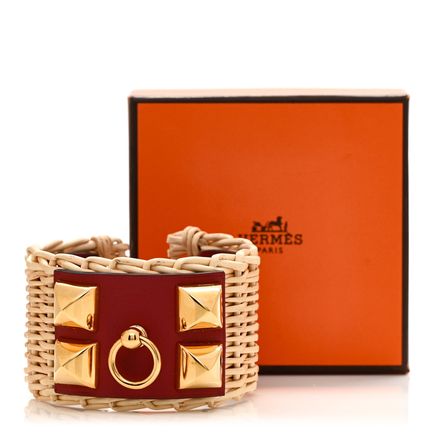 Wicker Swift Medor Picnic Cuff Bracelet T3 Rouge Grenat