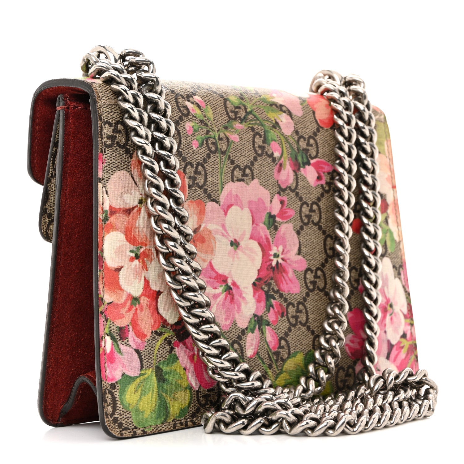 GG Supreme Monogram Blooms Mini Dionysus Shoulder Bag Beige Multicolor Dry Rose