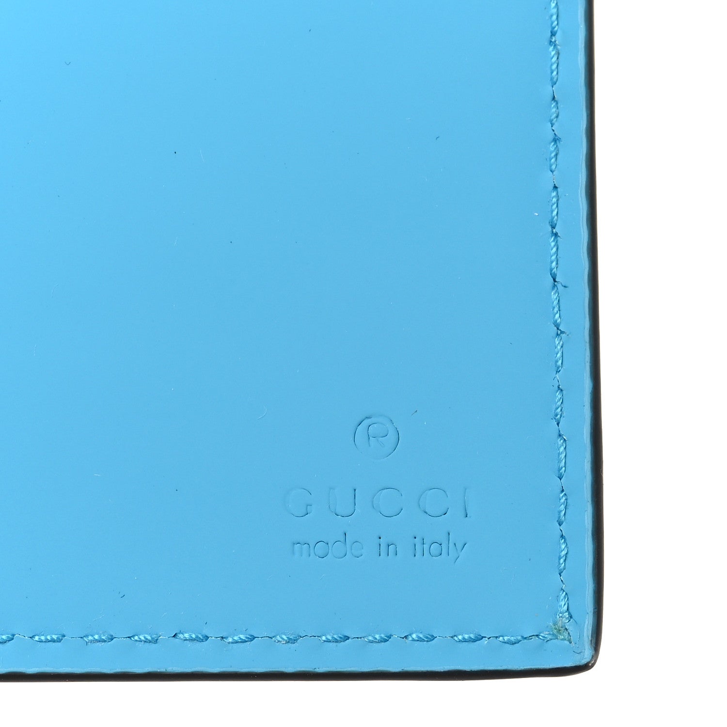 Rubber Effect GG Embossed Bi-Fold Wallet Bright Splash
