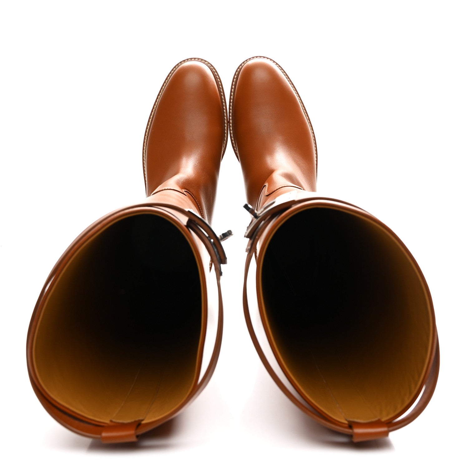 Heritage Calfskin Kelly Jumping Boots 39 Naturel