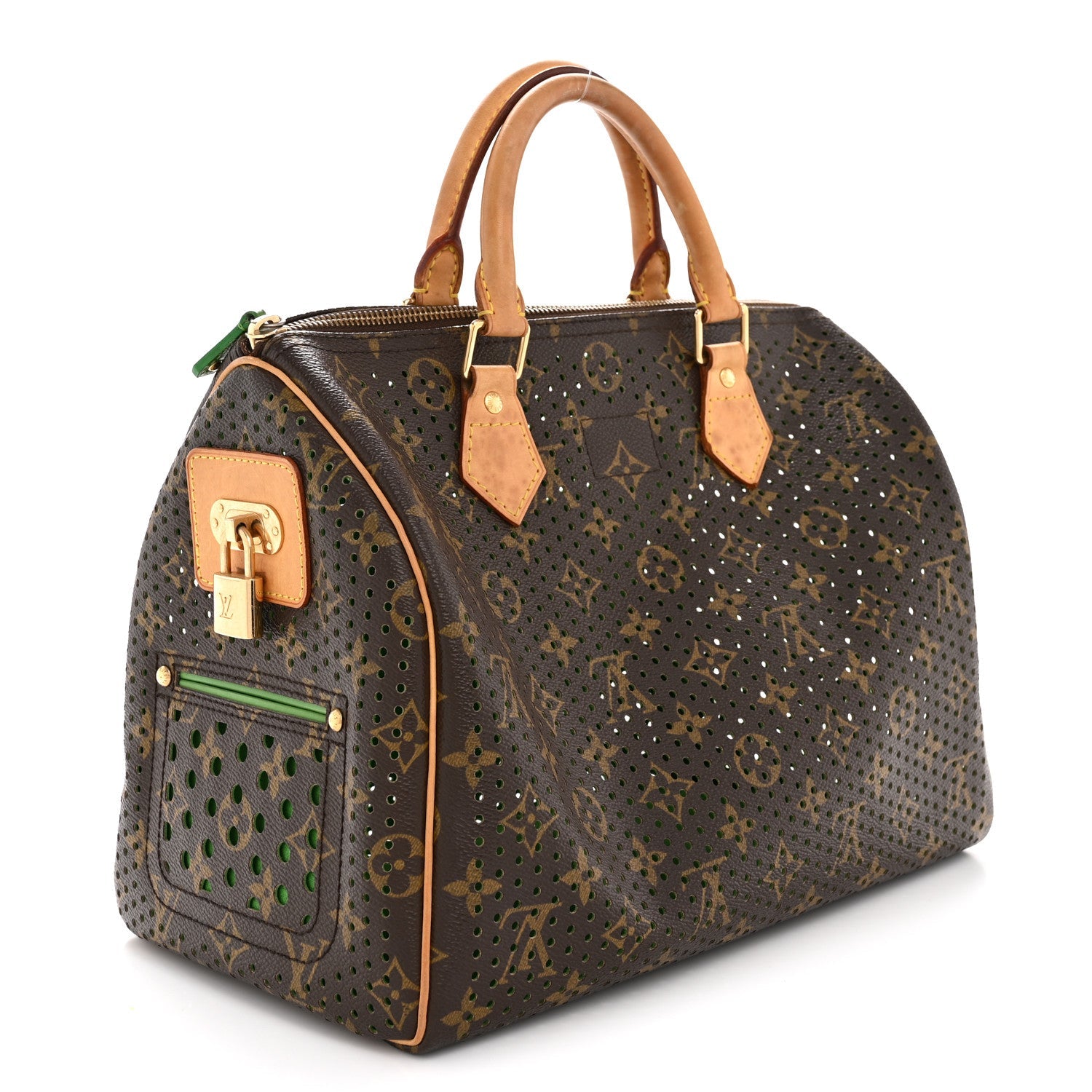Monogram Perforated Speedy 30 Green