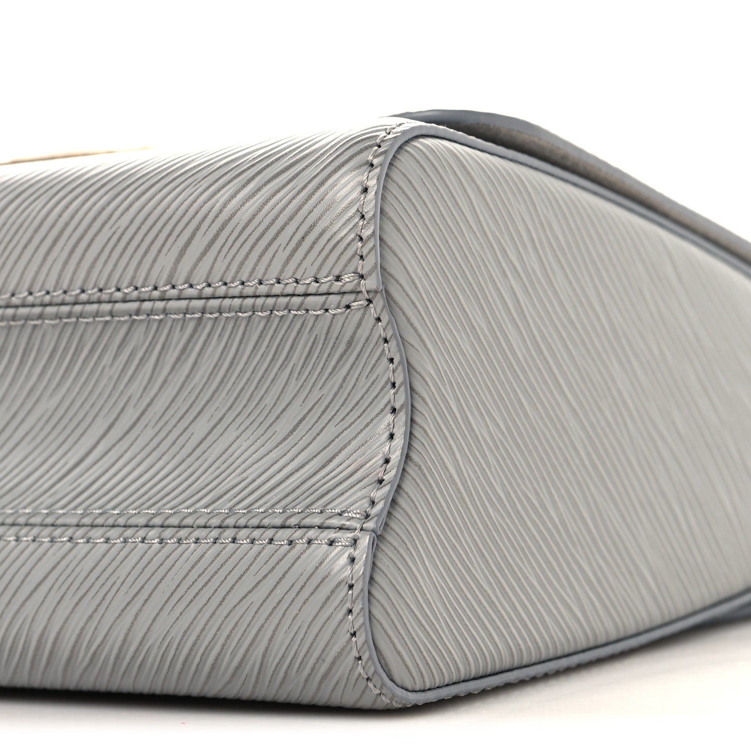 Epi Moonstone Twist Shoulder Bag MM Grey