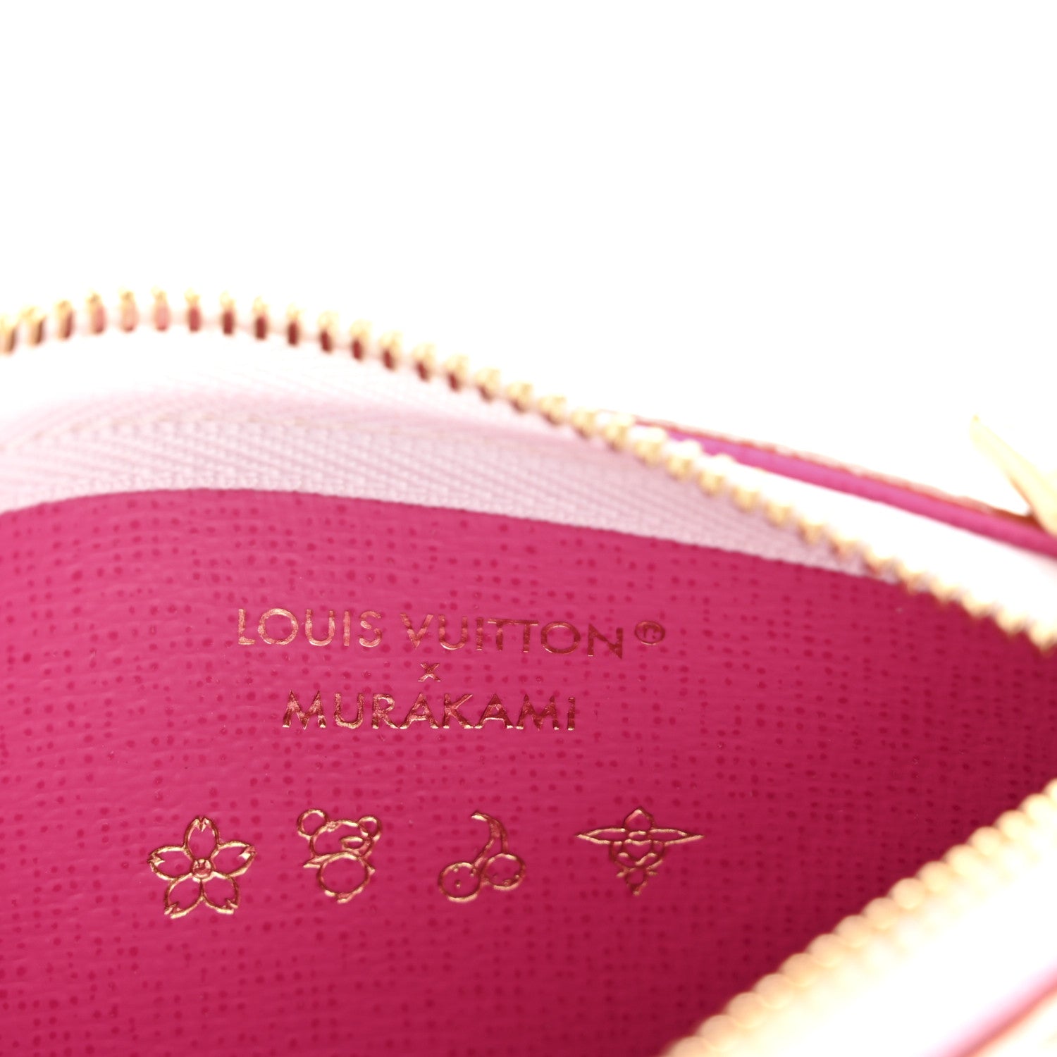 LV X TM Monogram Multicolor Key Pouch White