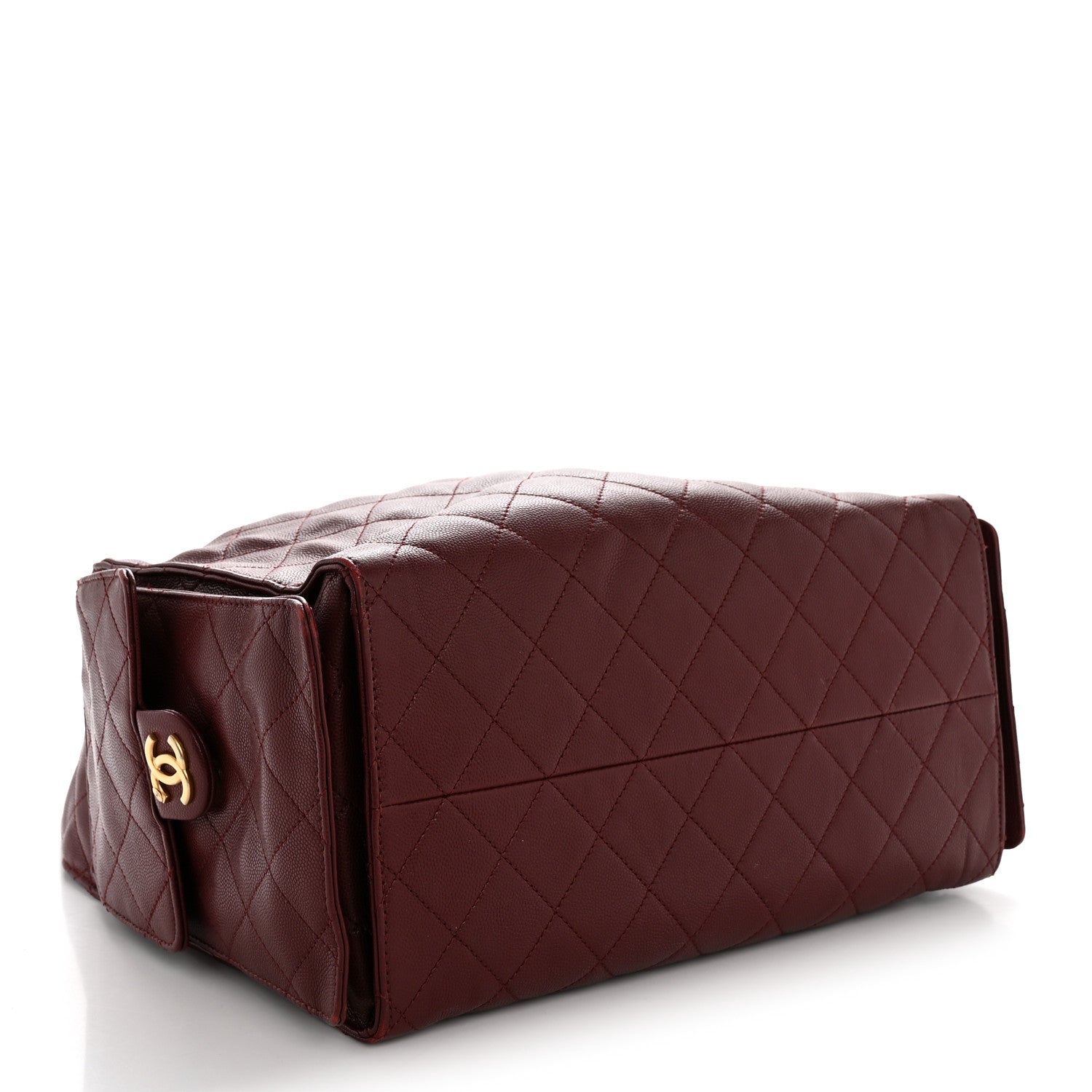 Caviar Quilted Medium Chanel 25 Handbag Burgundy