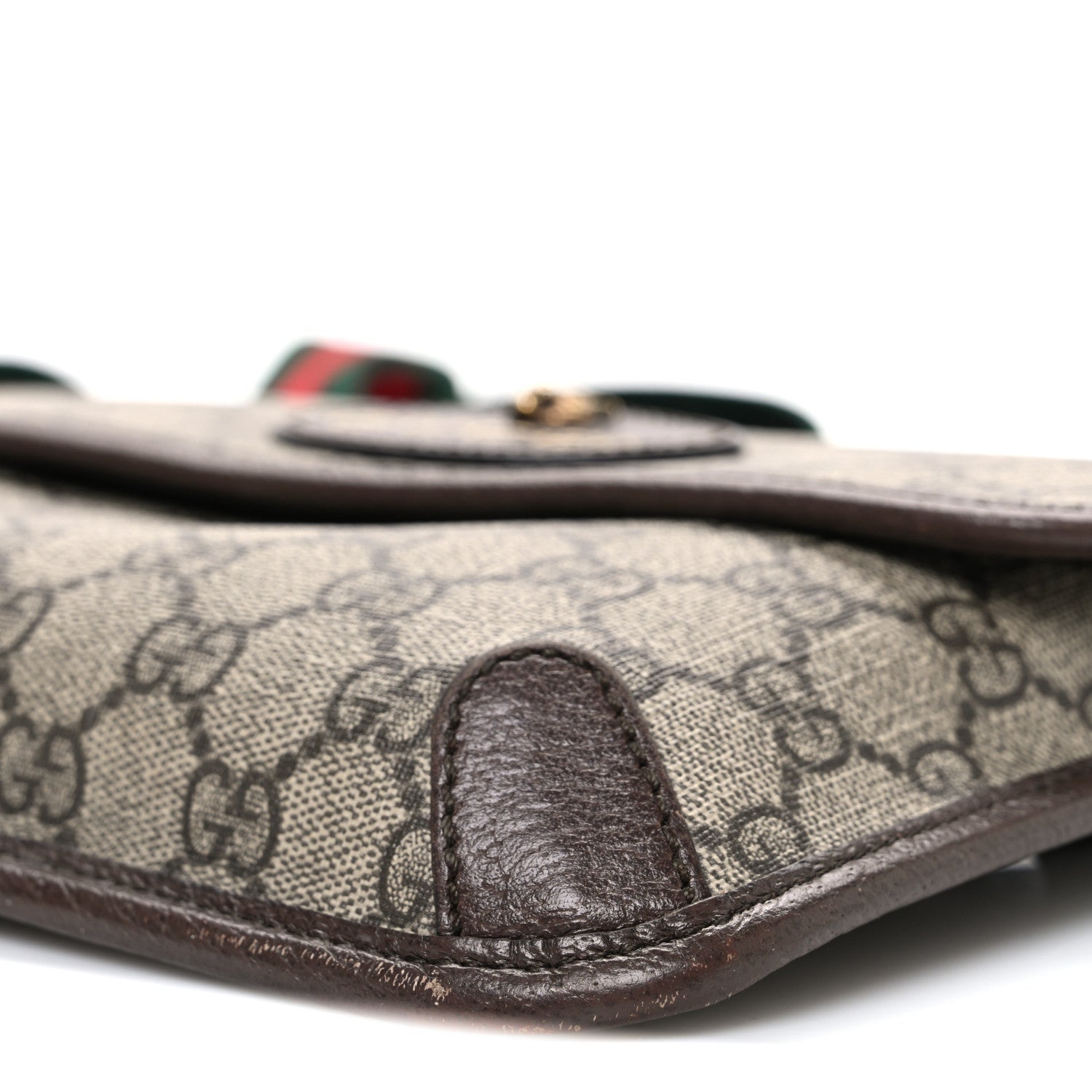 GG Supreme Monogram Neo Vintage Web Belt Bag Brown