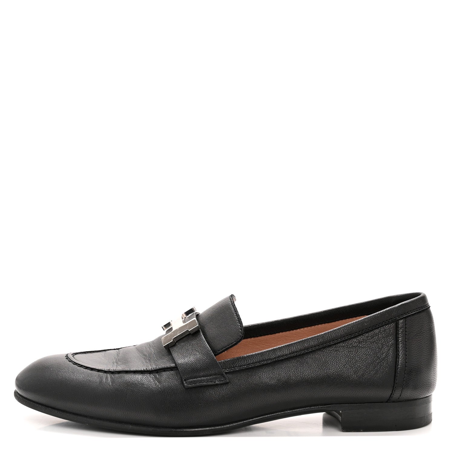 Goatskin Womens Paris Loafers 37 Black