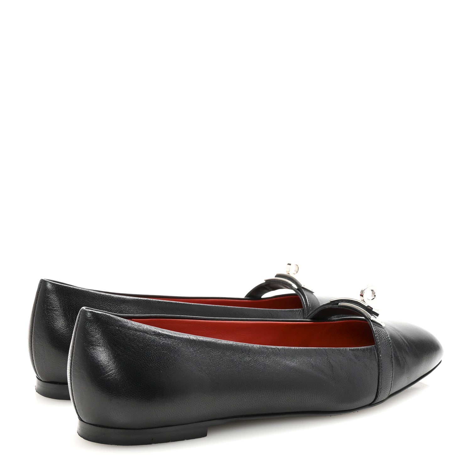 Goatskin Bilbao Ballerina Flats 37.5 Black