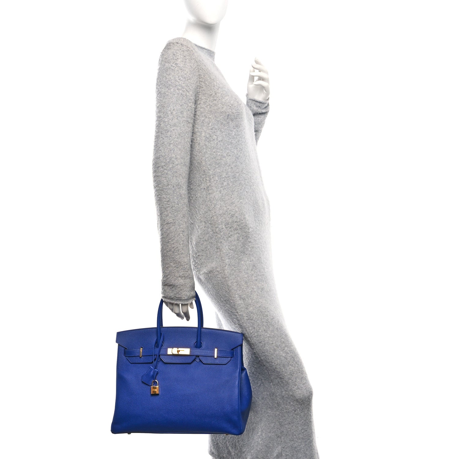Epsom Birkin 35 Bleu Electrique