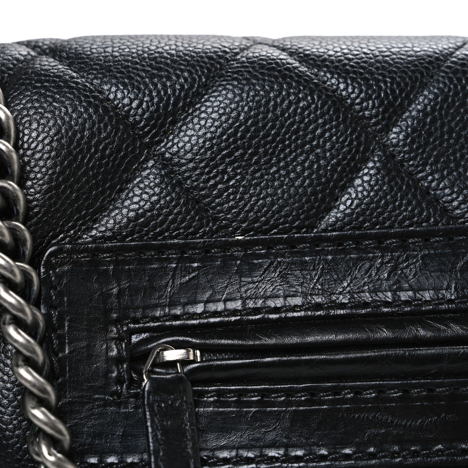Caviar Quilted Coco Casual Flap Black