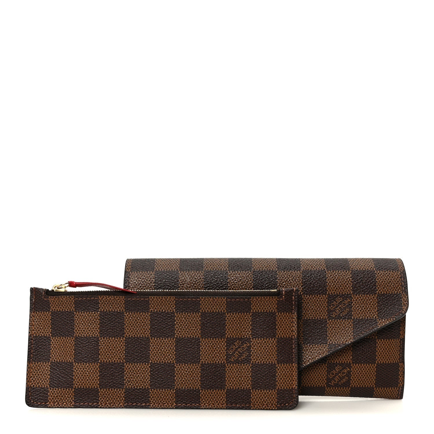 Damier Ebene Josephine Wallet Red