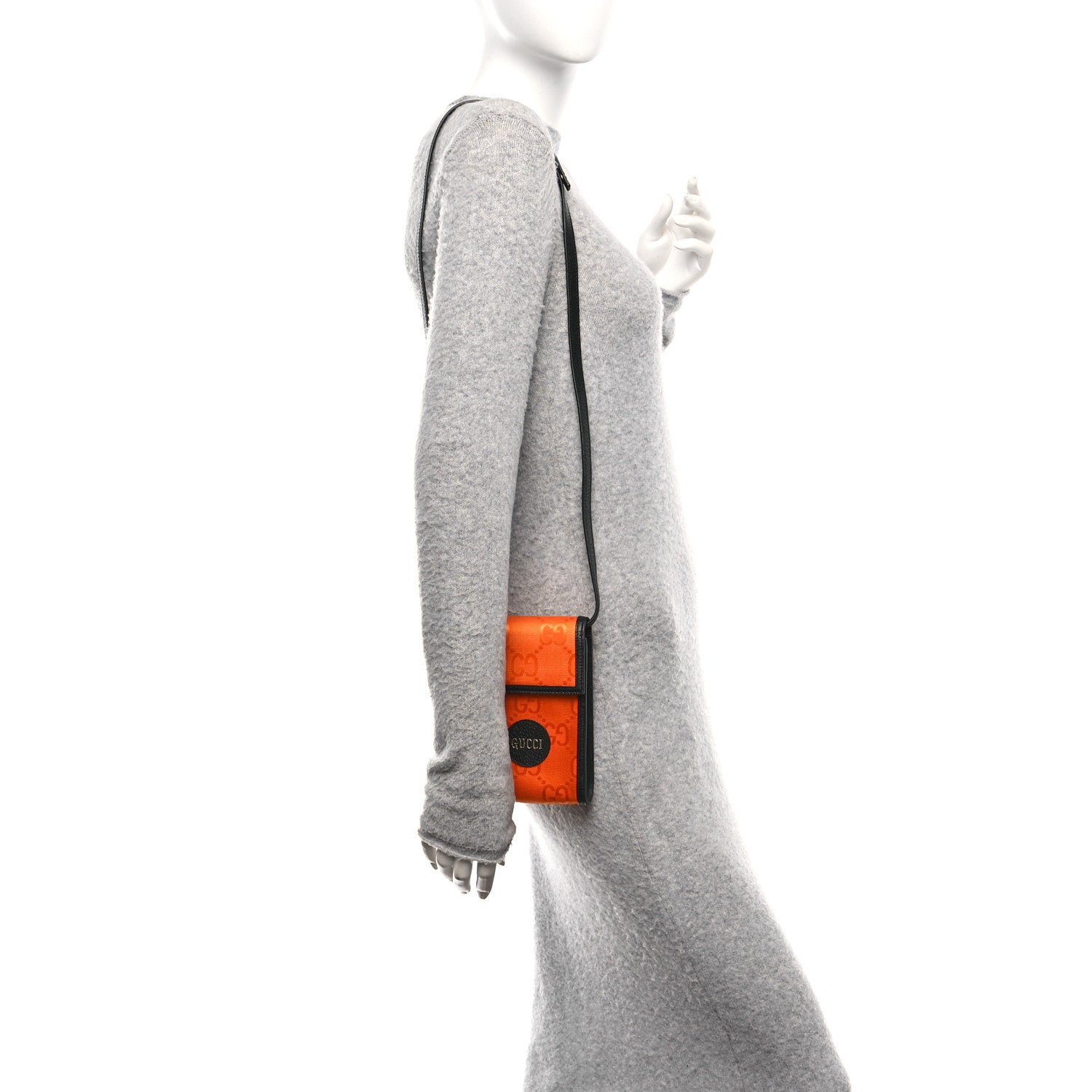 Econyl Nylon Monogram Off The Grid Crossbody Bag Carrot Orange Black