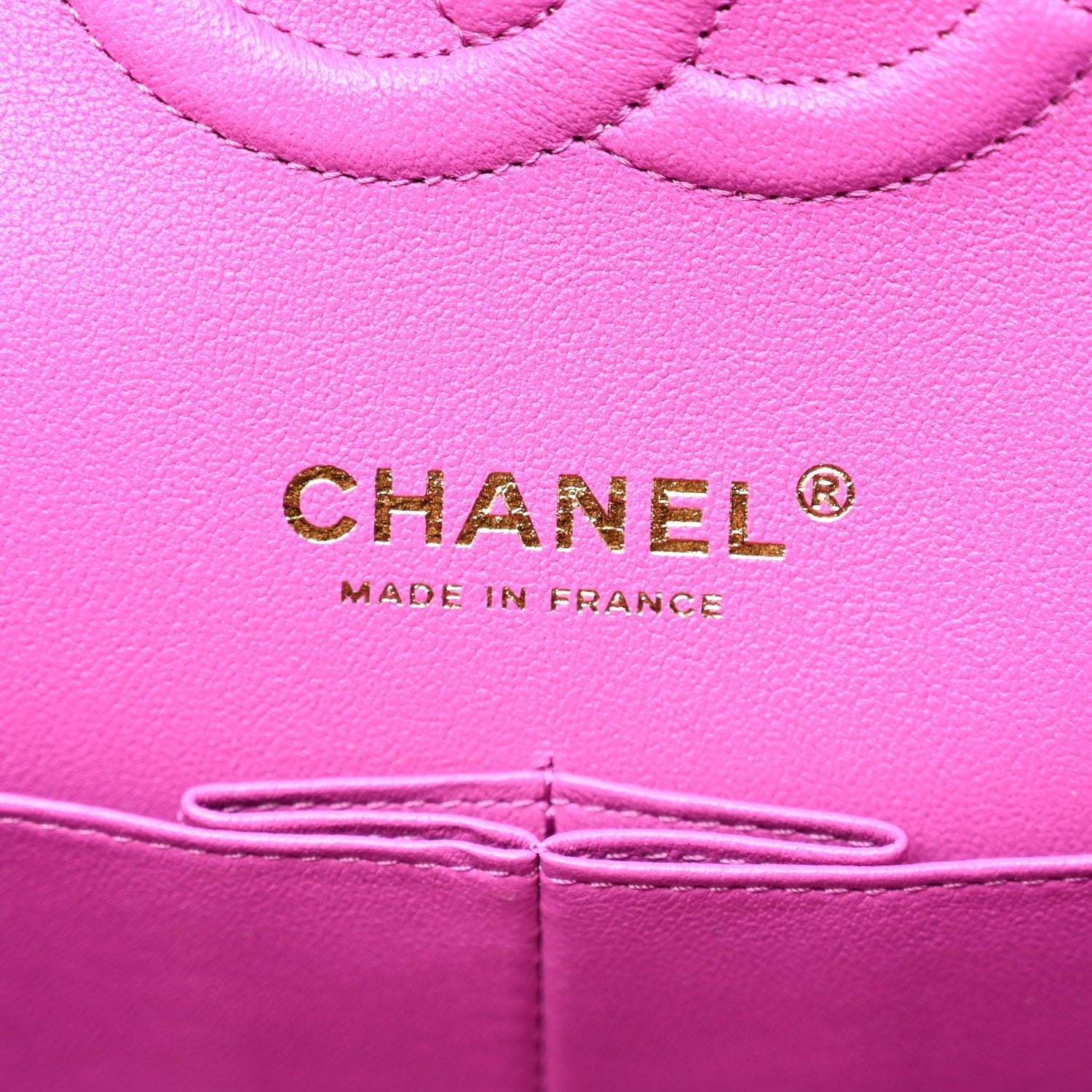 Caviar Quilted Medium Double Flap Purple