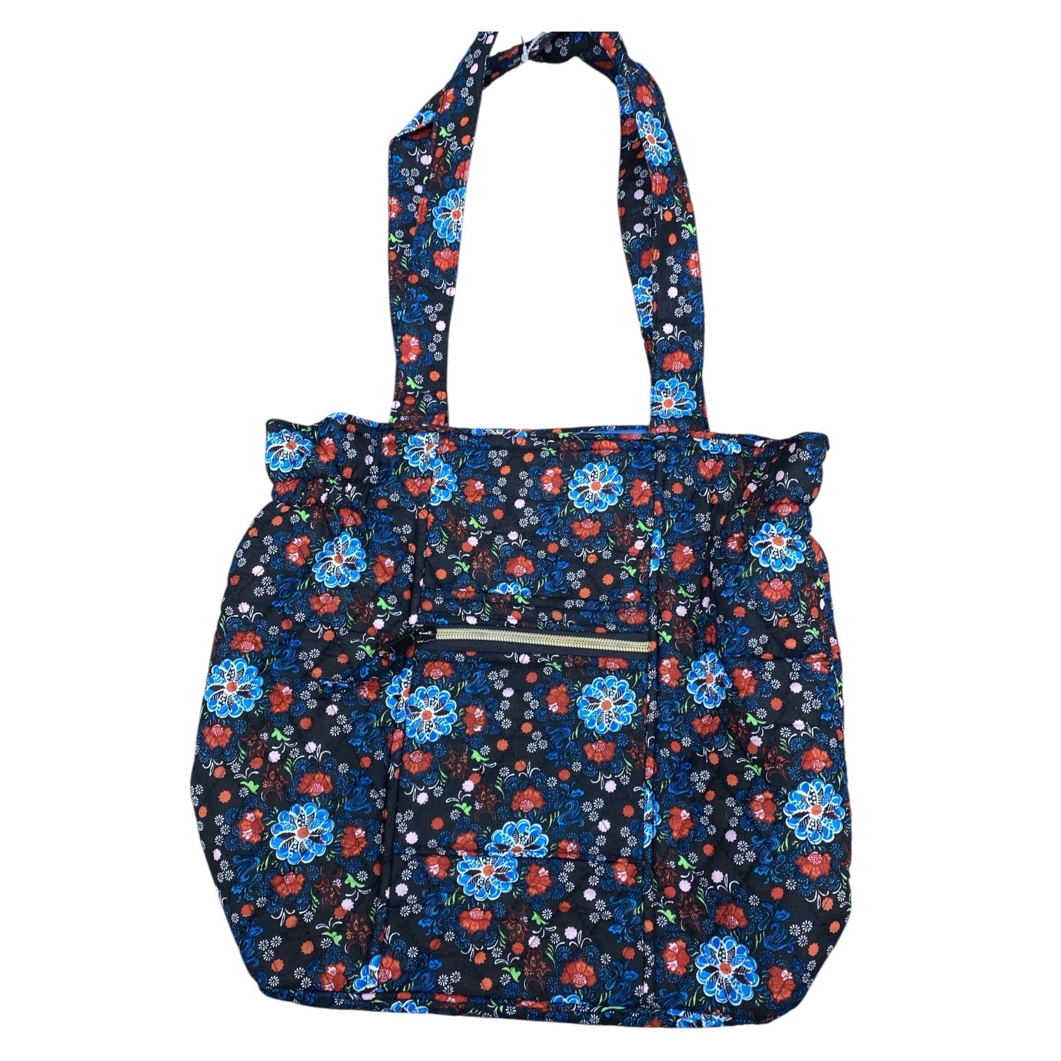 Handbag By Clothes Mentor In Black & Blue, Size:Large