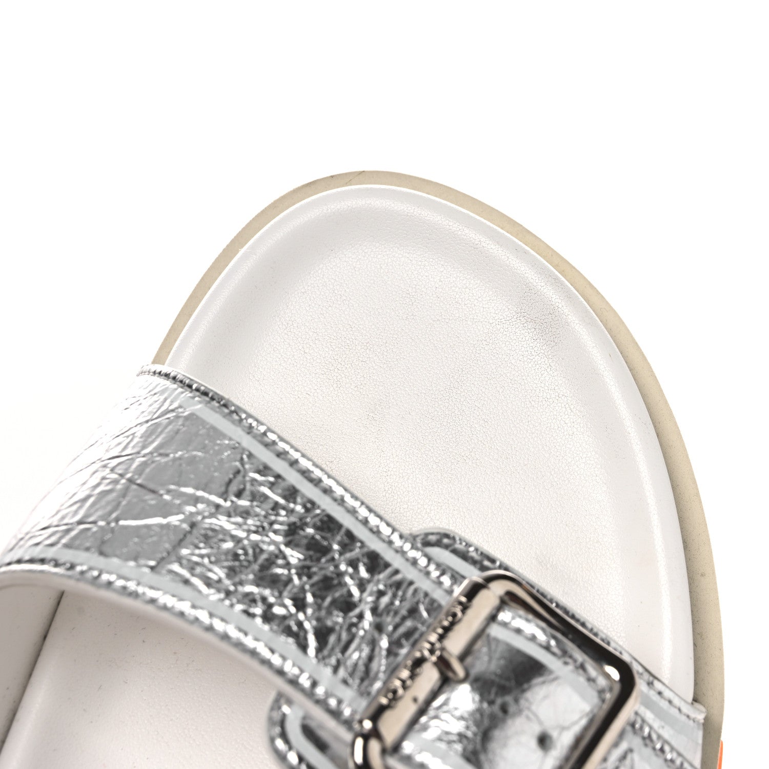 Metallic Mix Materials Mens LV Script Trainer Mules 11 Silver Multicolor