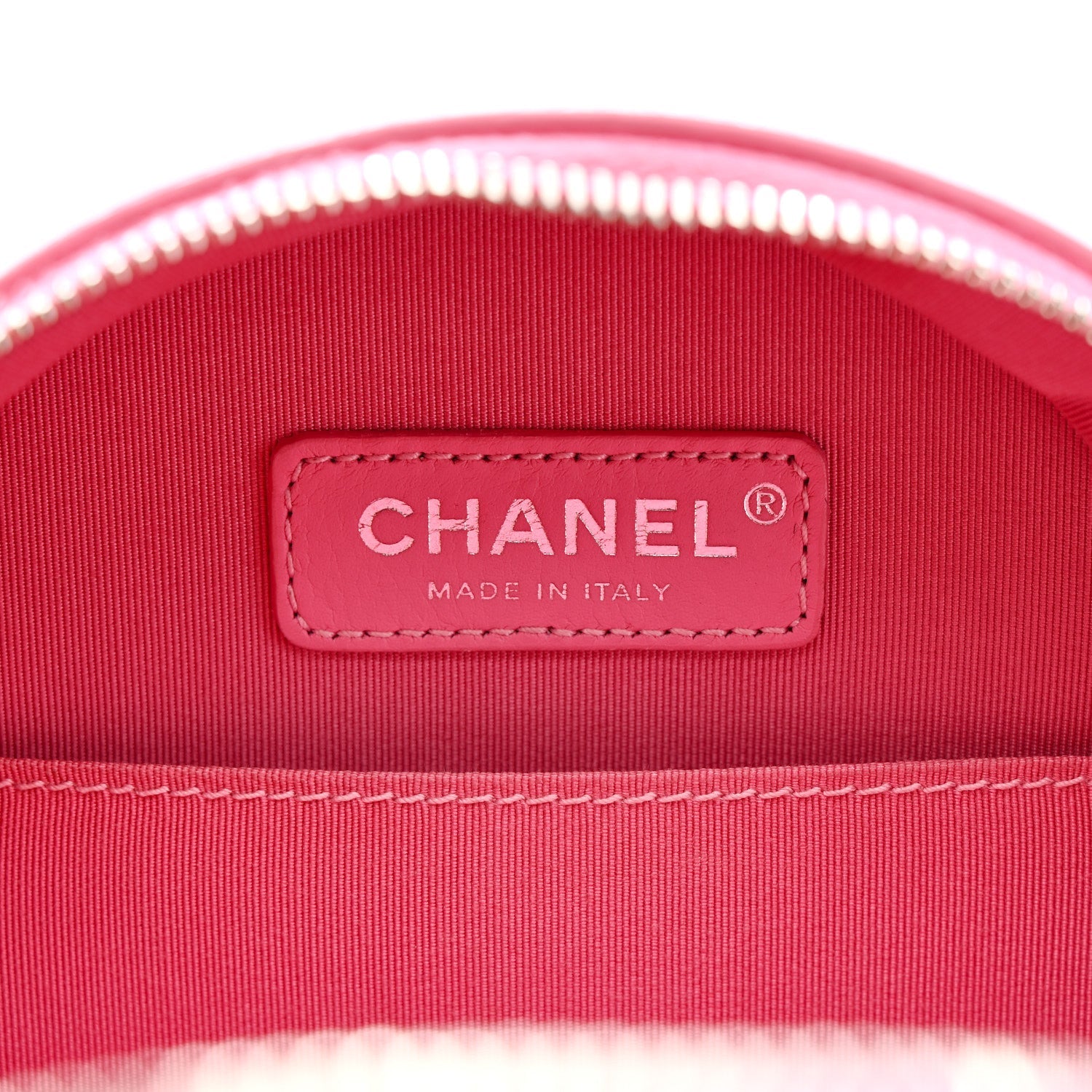 Patent Round As Earth Evening Bag Pink