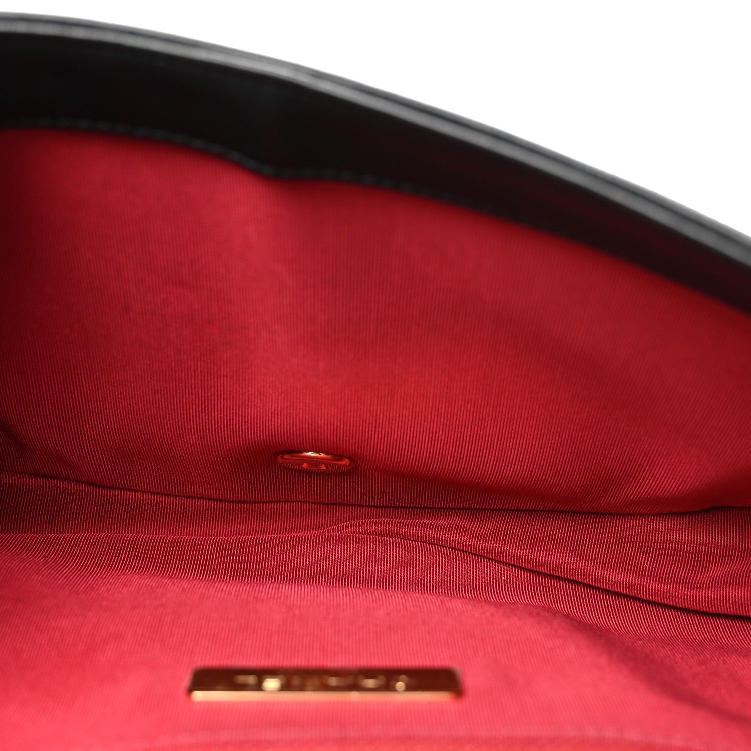 Calfskin Quilted Small Underline Flap Black