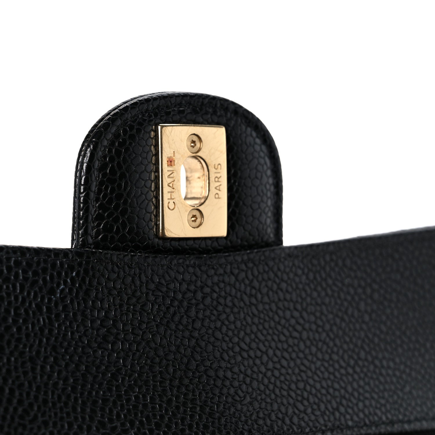 Caviar Quilted Small Double Flap Black