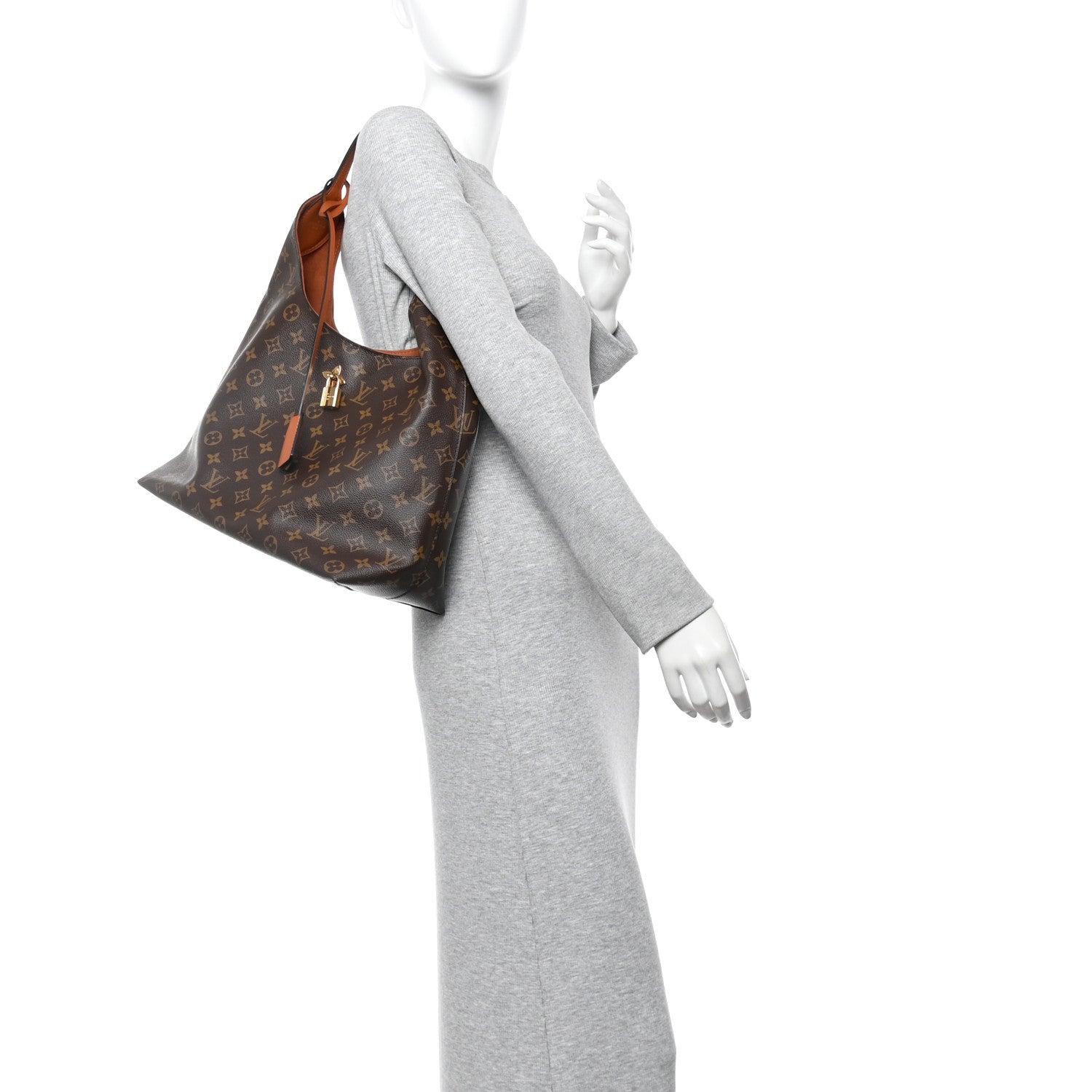 Monogram Flower Hobo Caramel