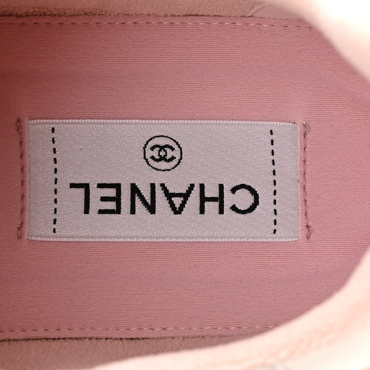 Grained Calfskin Fabric Womens Logo Sneakers 37 White Light Pink