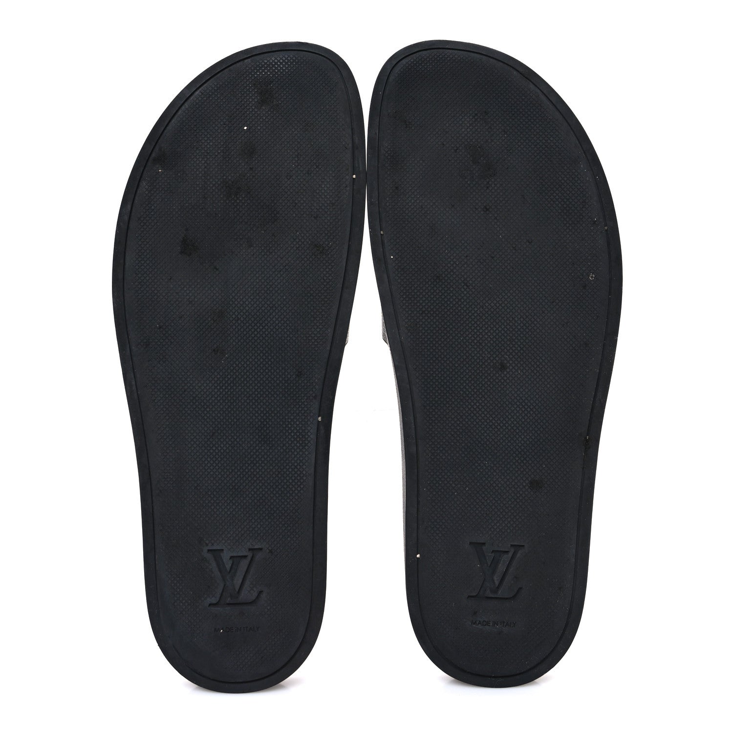 Rubber Monogram Eclipse Mens Waterfront Mules 9 Black