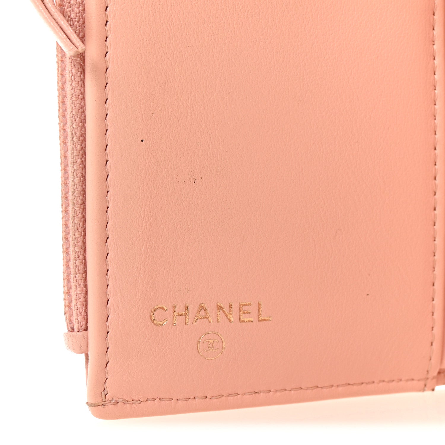 Goatskin Quilted Chanel 19 Small Flap Wallet Pink