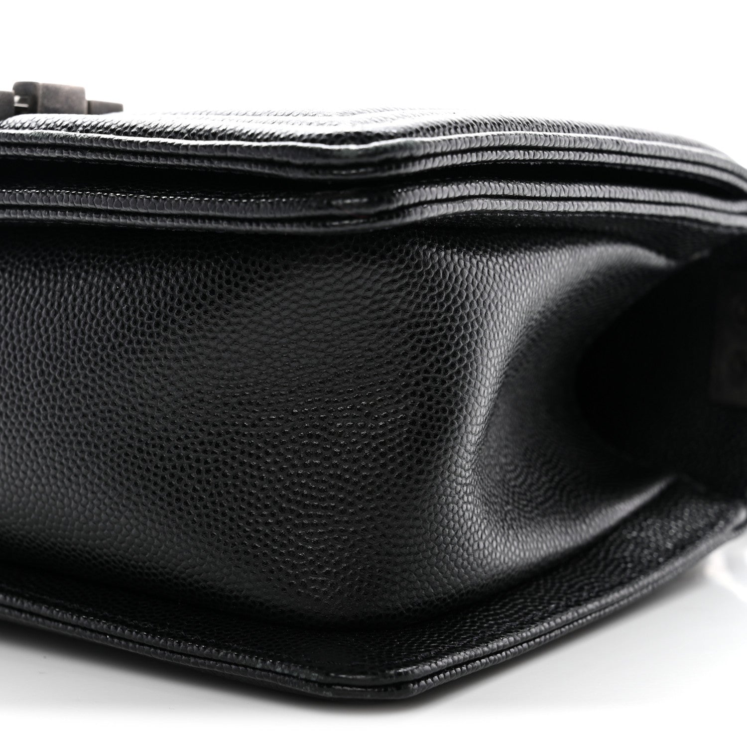 Caviar Quilted Small Boy Flap Black