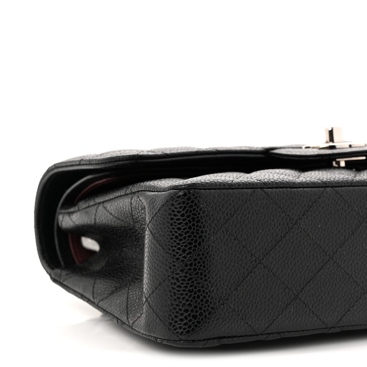 Caviar Quilted Small Double Flap Black