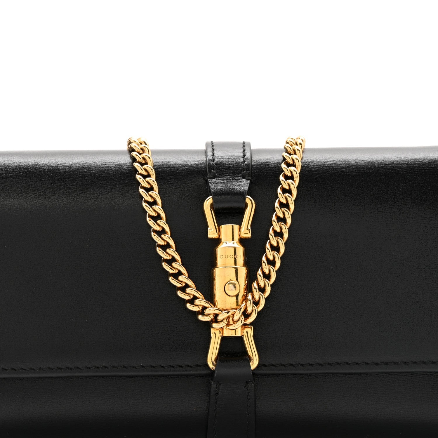 Calfskin Jackie 1961 Chain Wallet Black