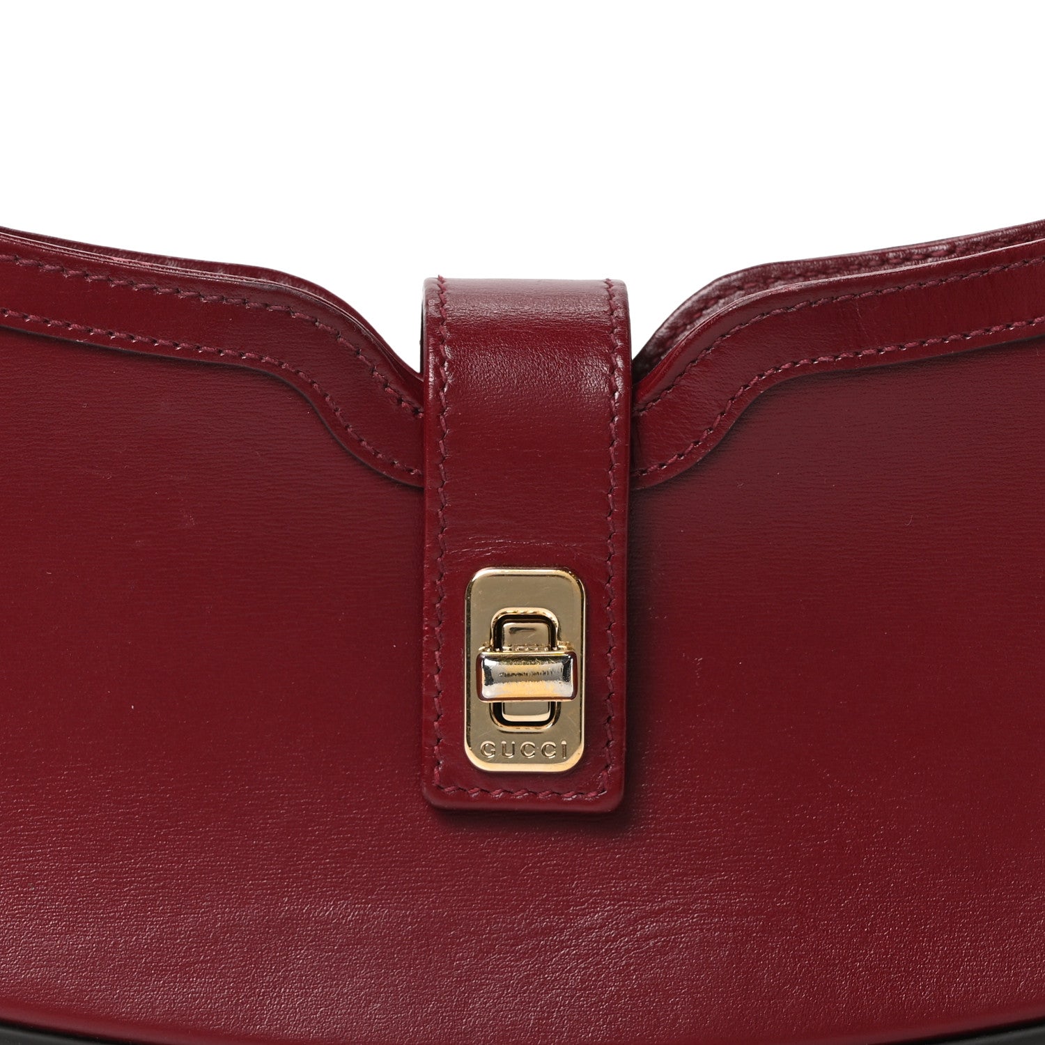 Calfskin Mini Moon Side Shoulder Bag Rosso Ancora