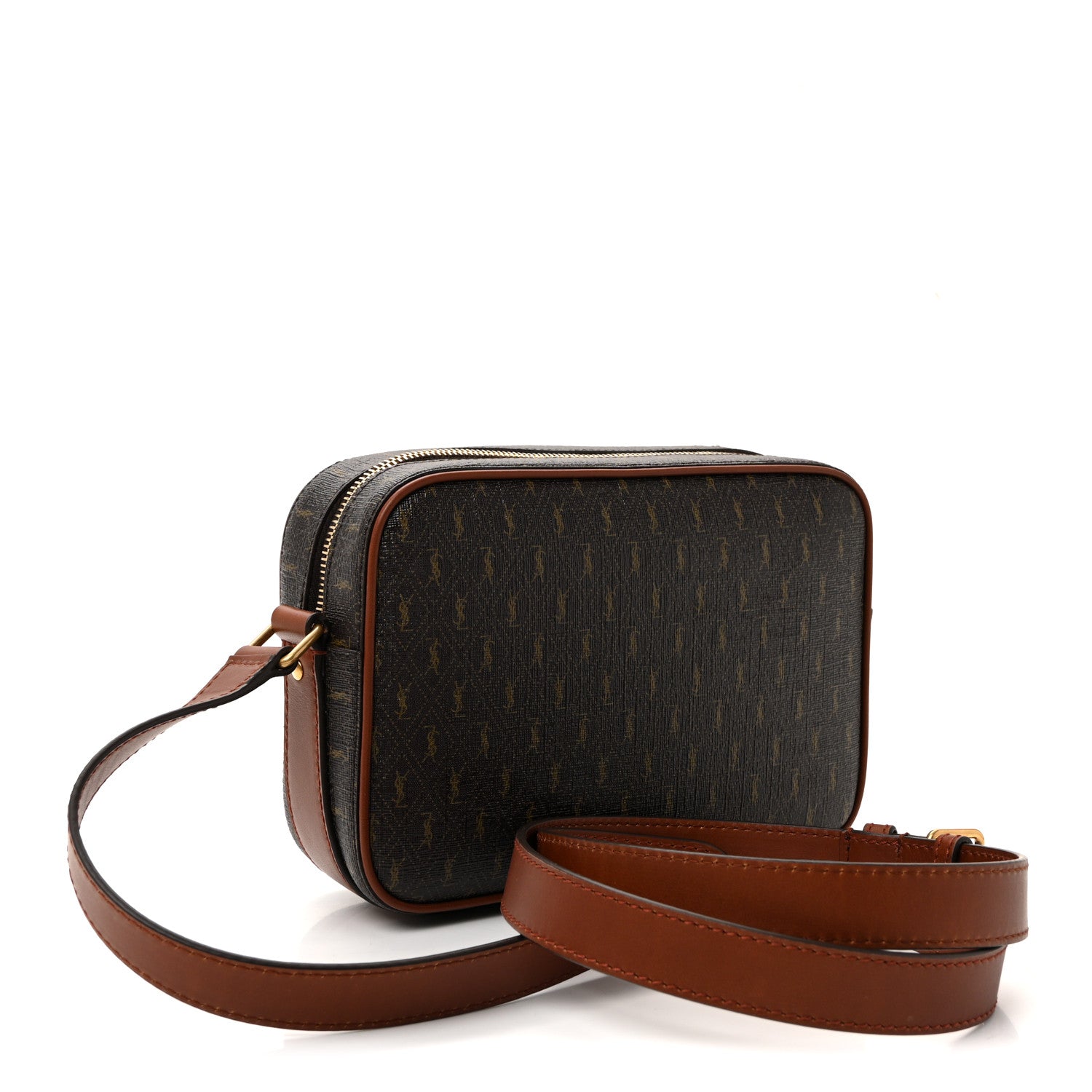 Canvas Smooth Calfskin Le Monogramme Camera Bag Chestnut