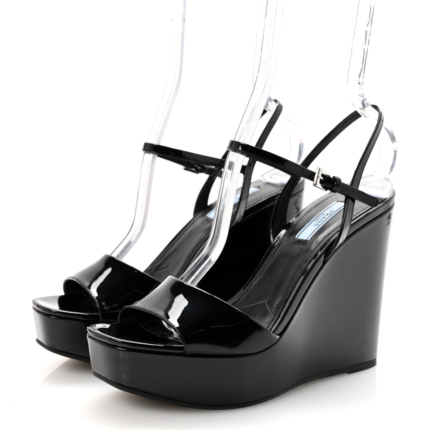 Vernice Platform Wedge Sandals 38.5 Black