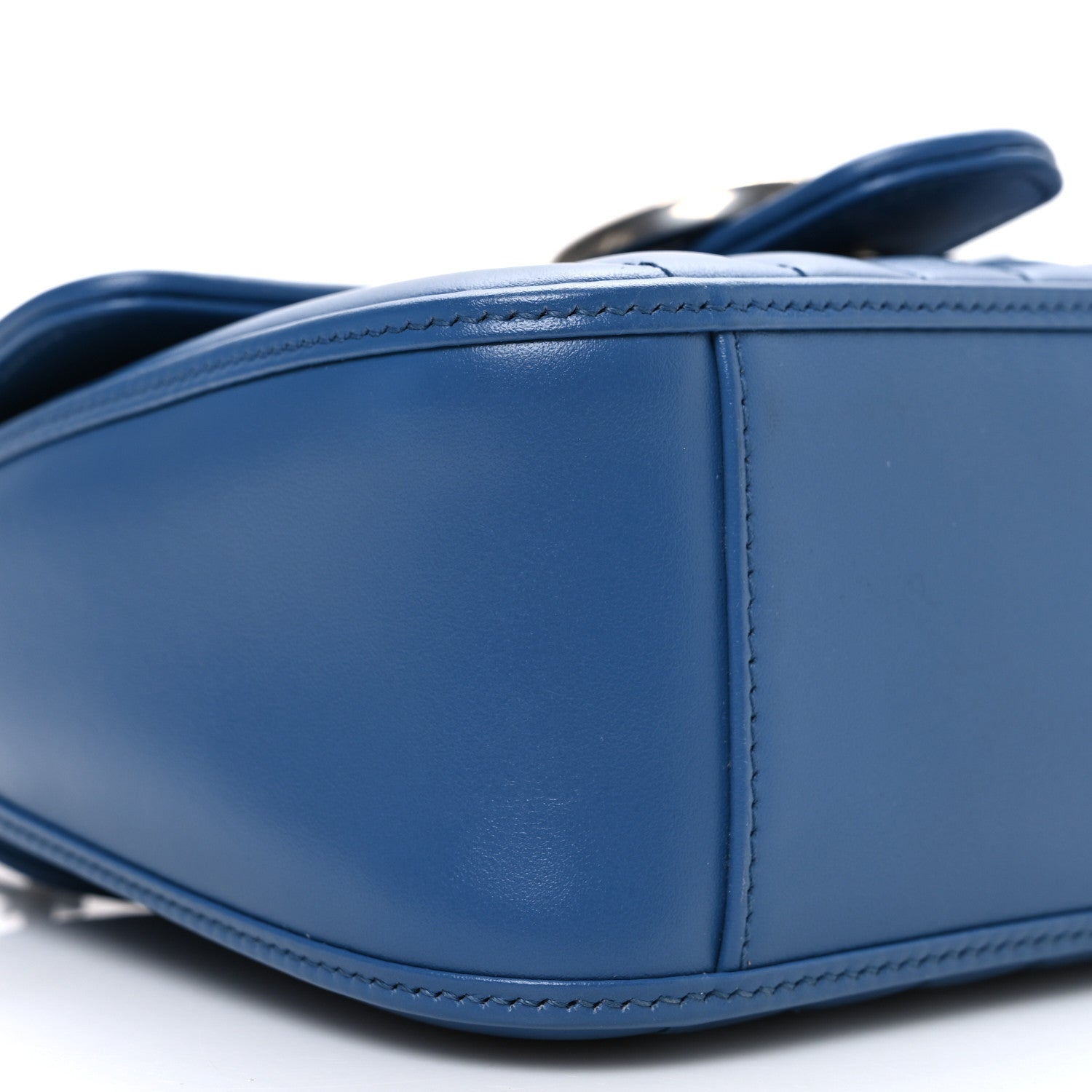 Calfskin Matelasse Aria Mini GG Marmont Top Handle Shoulder Bag Clear Blue