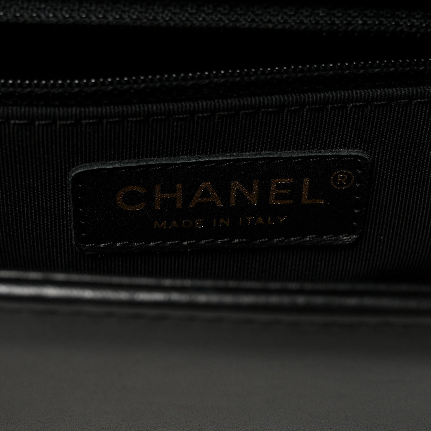 Lambskin Quilted Large Boy Flap Black