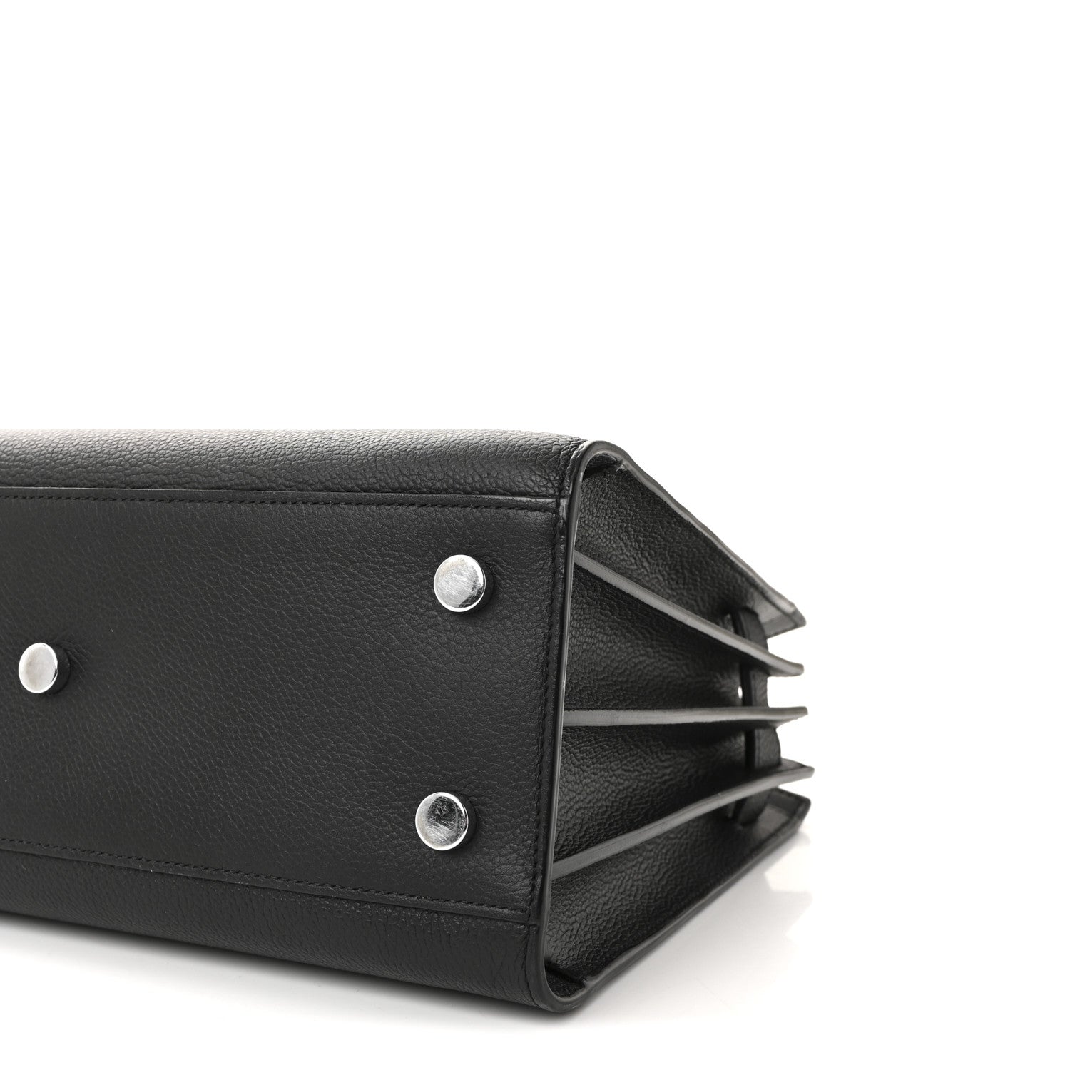 Grained Calfskin Baby Sac De Jour Black